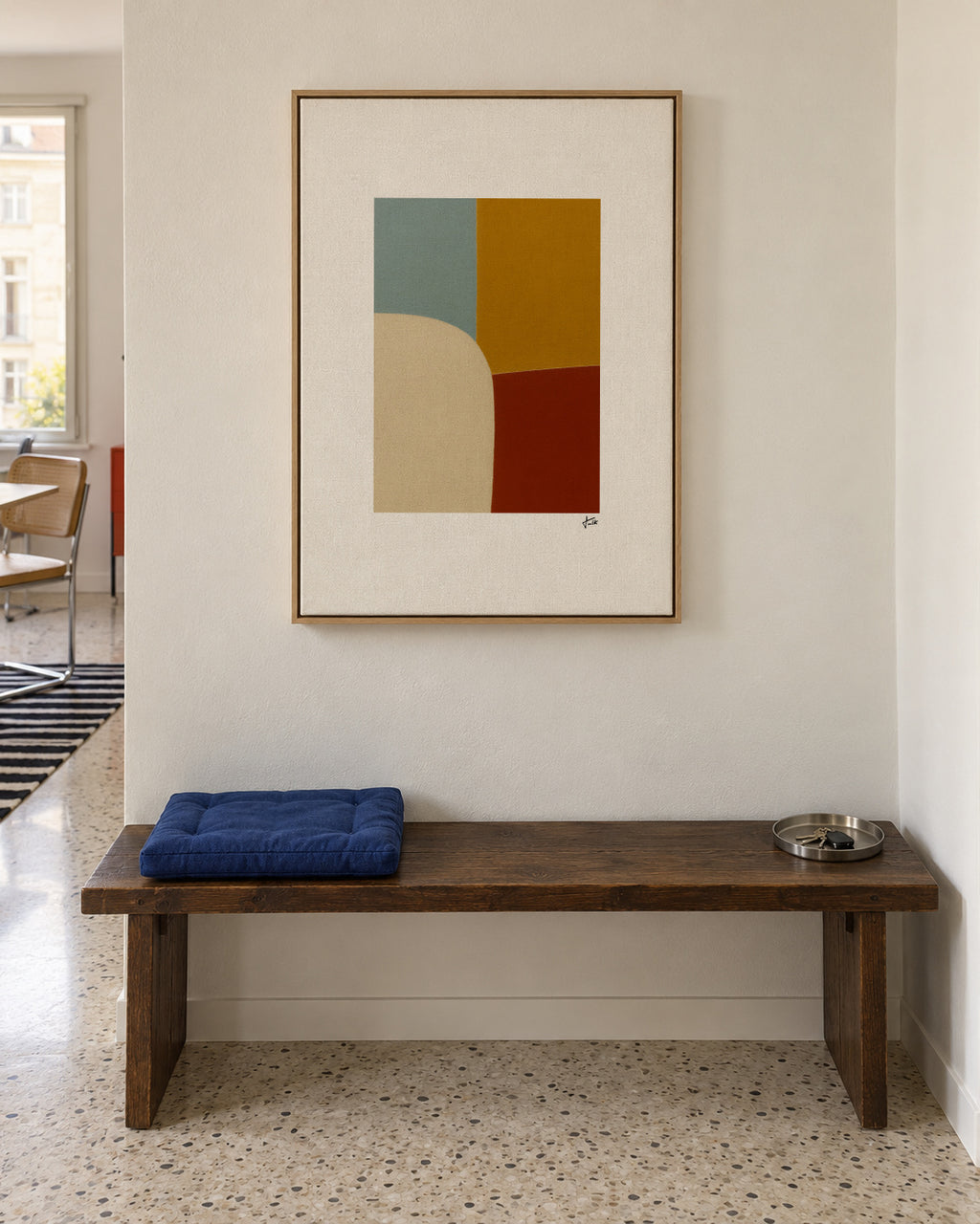 Modular Curve III - Framed canvas in an interior