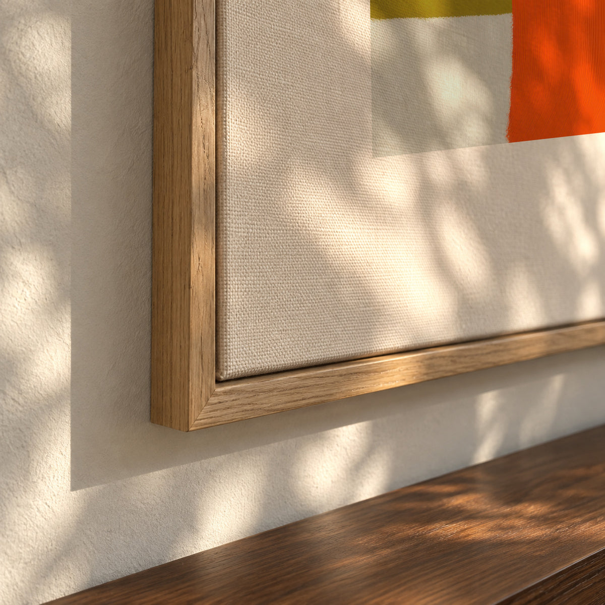 Signal Orange - Framed canvas detail