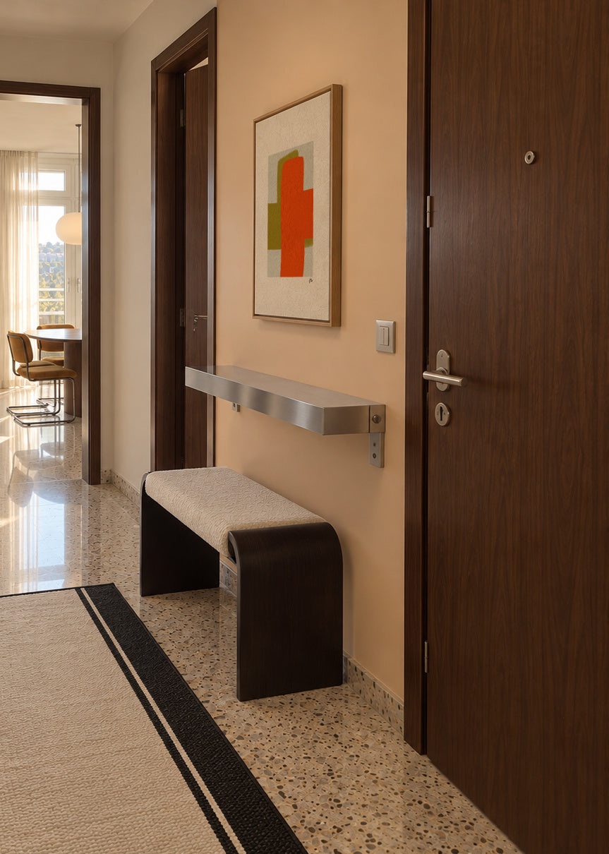 Signal Orange - Framed canvas in an interior