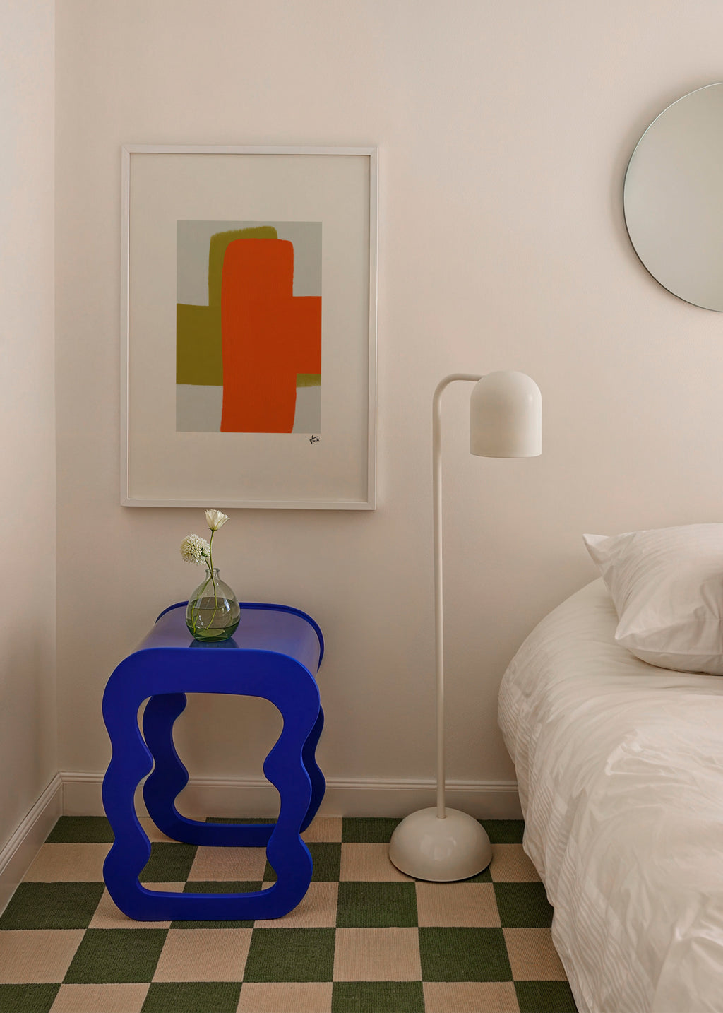 Signal Orange - Framed poster in an interior