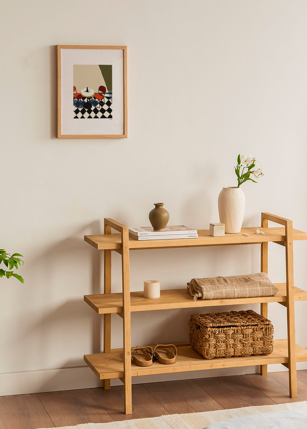 Cuadro de cocina: mesa de café sobre suelos ajedrezados – Product2