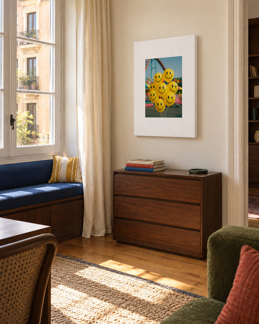 Smile Season - Unframed canvas in an interior