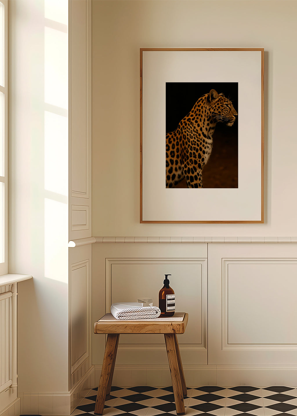 Cuadro leopardo perfil en estudio – Product3