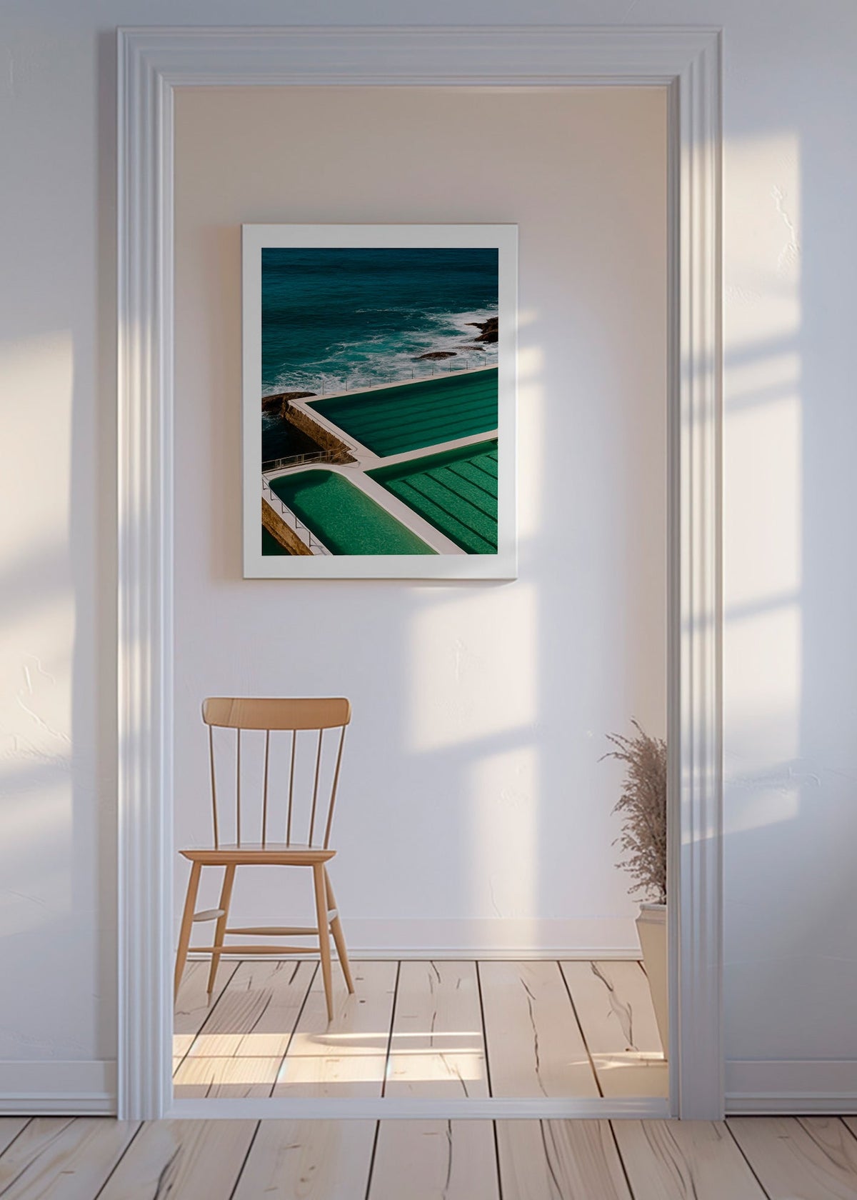 Cuadro de paisaje con piscinas junto al mar – Canvas