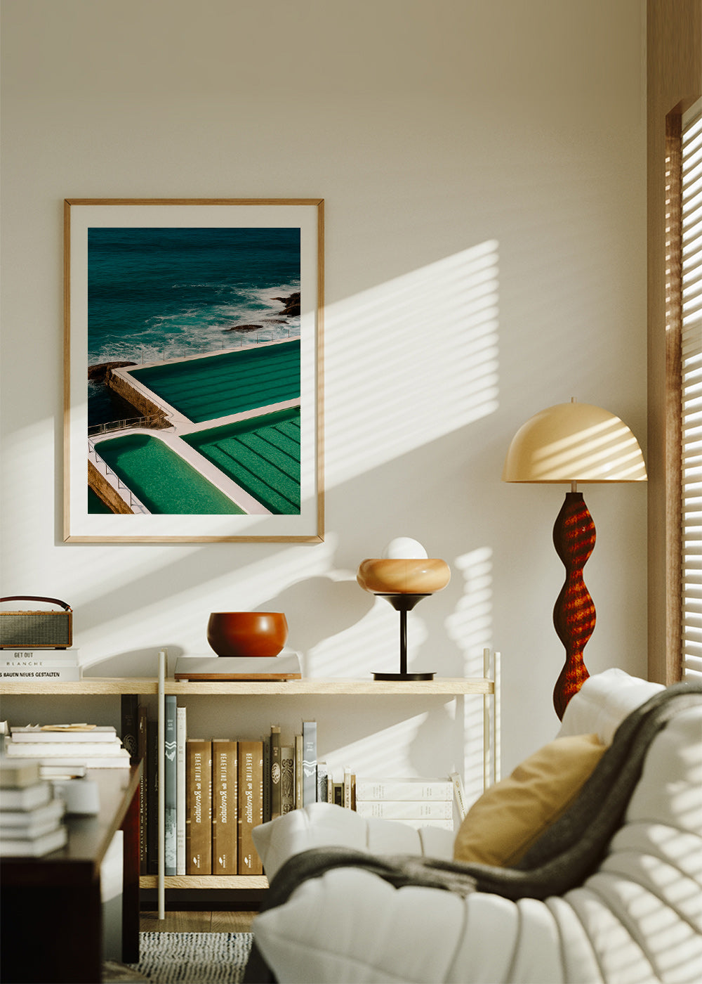 Cuadro de paisaje con piscinas junto al mar – Product2