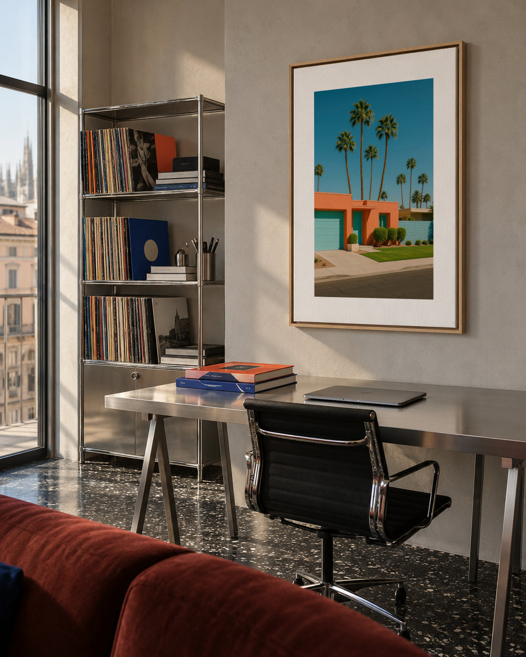 Palm House - Framed canvas in an interior