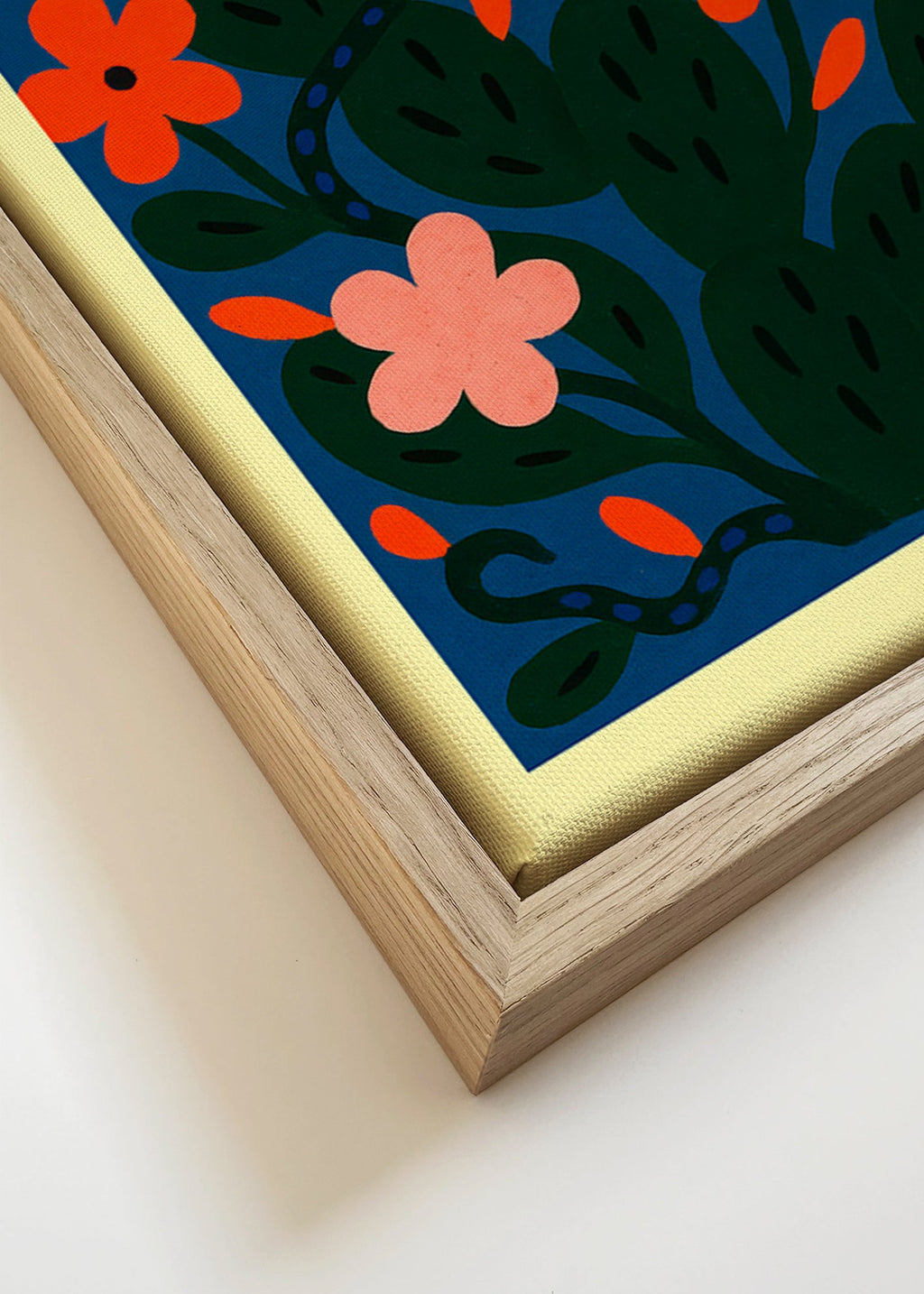 Lámina botánica con flores nocturnas – Canvas detail