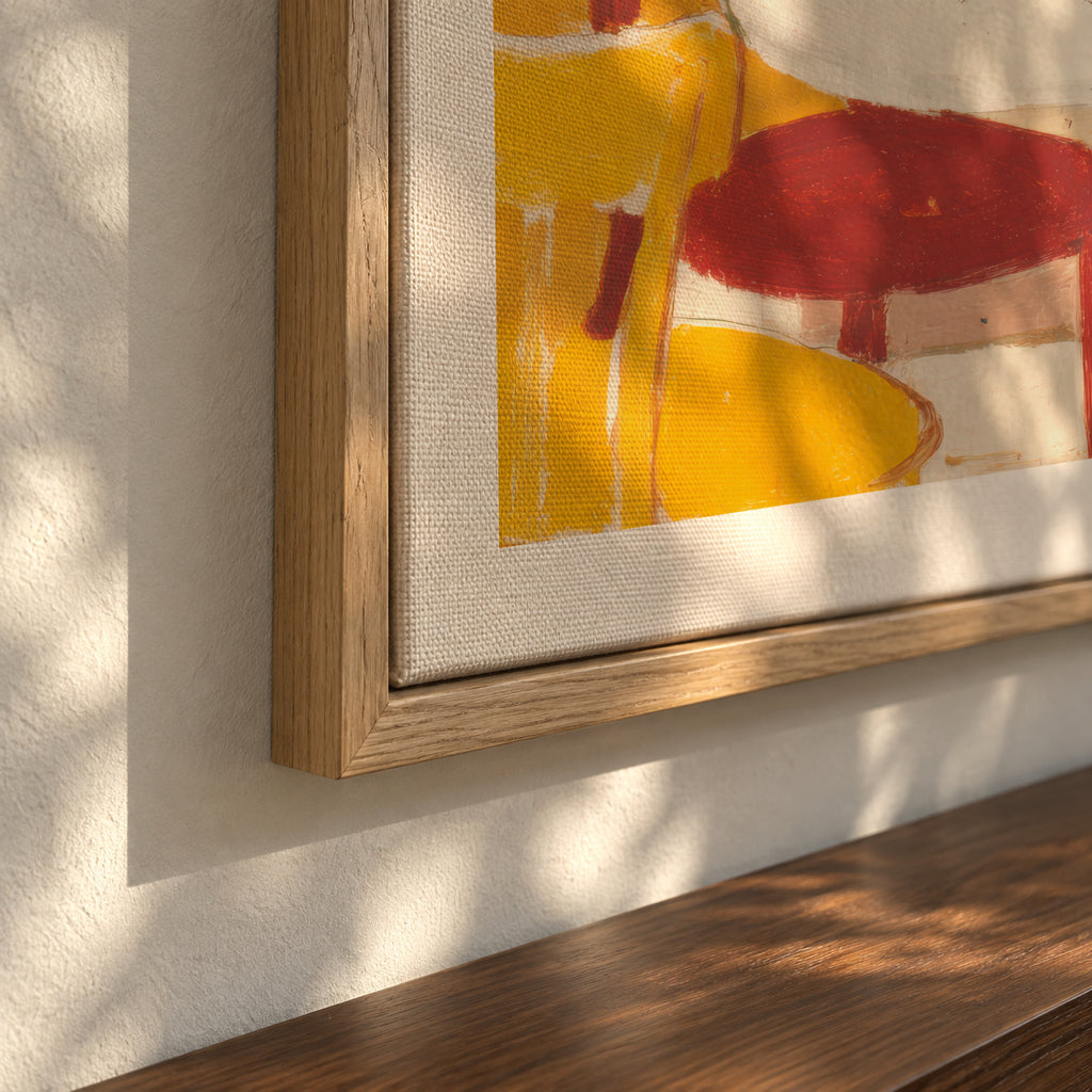 Bistro Corner - Framed canvas detail