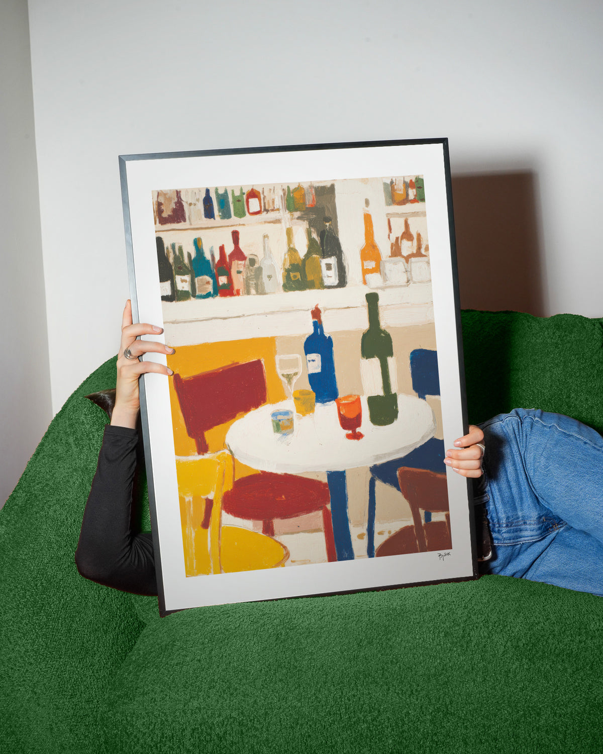 Bistro Corner - Framed poster detail