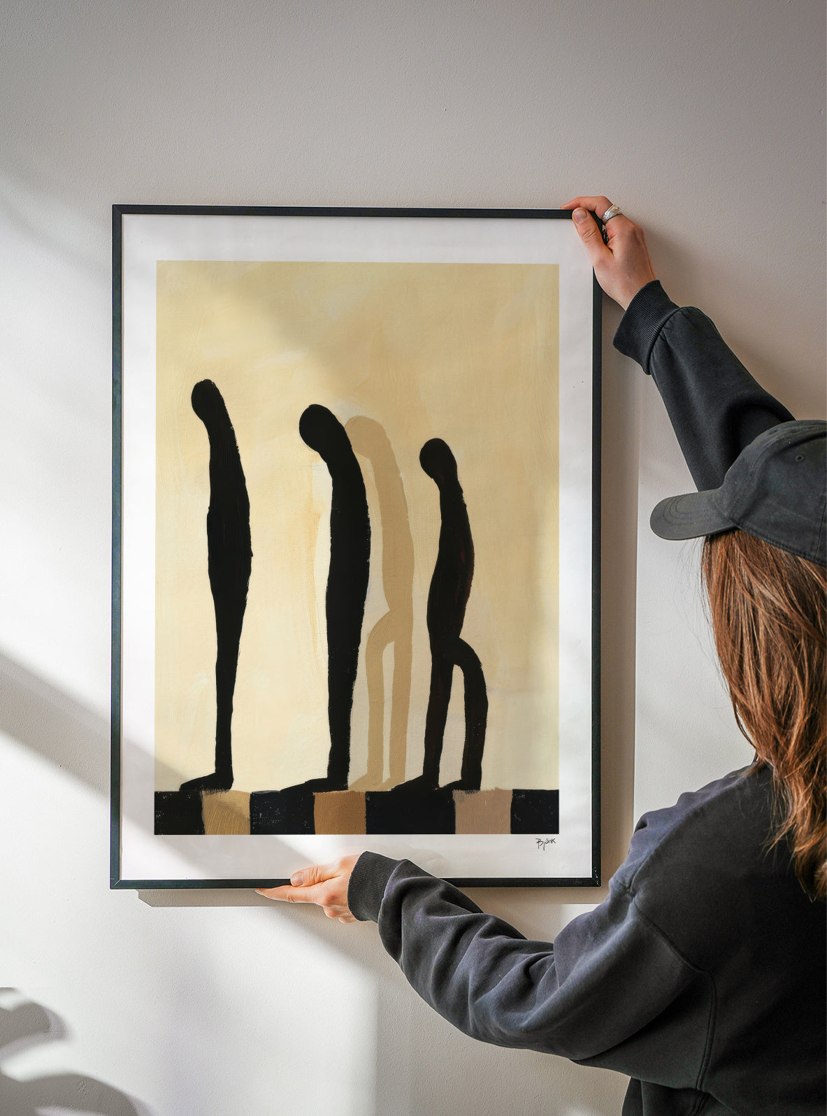 Three Figures I - Framed poster detail