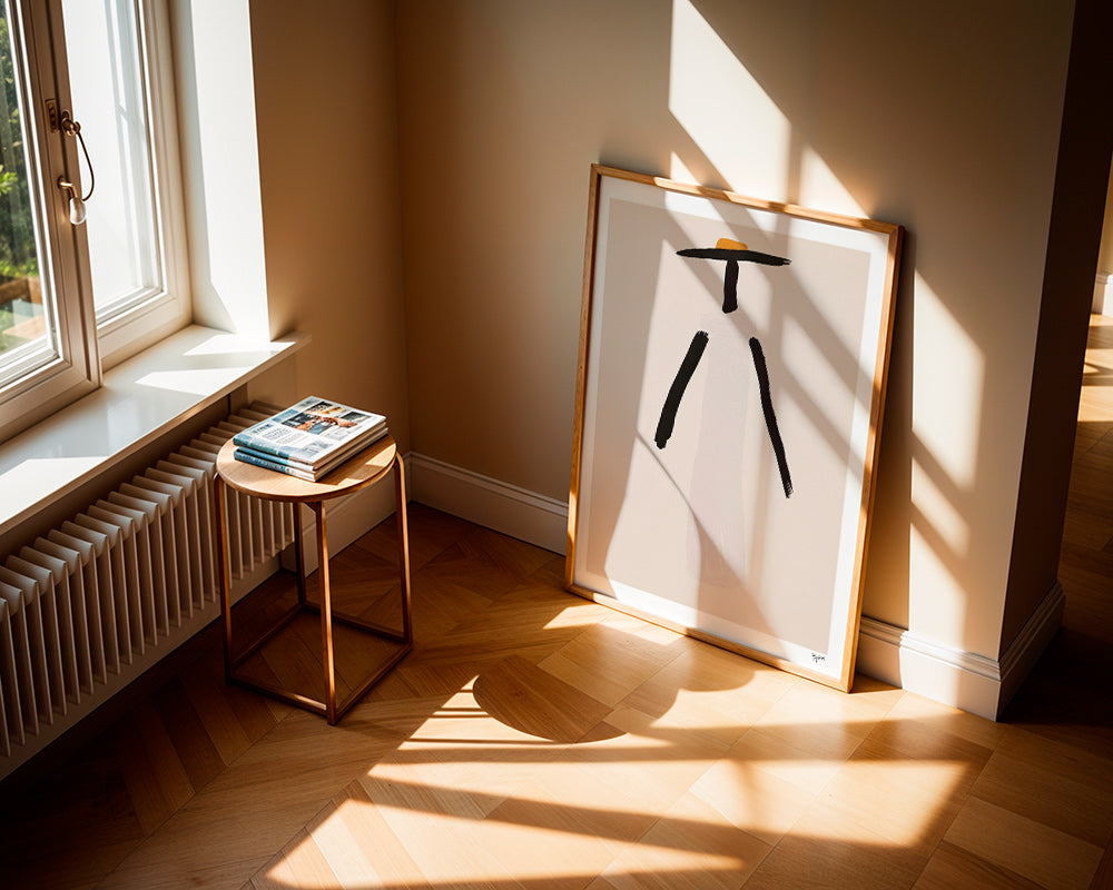 Cuadro minimalista figura con sombrero y vestido – Product2