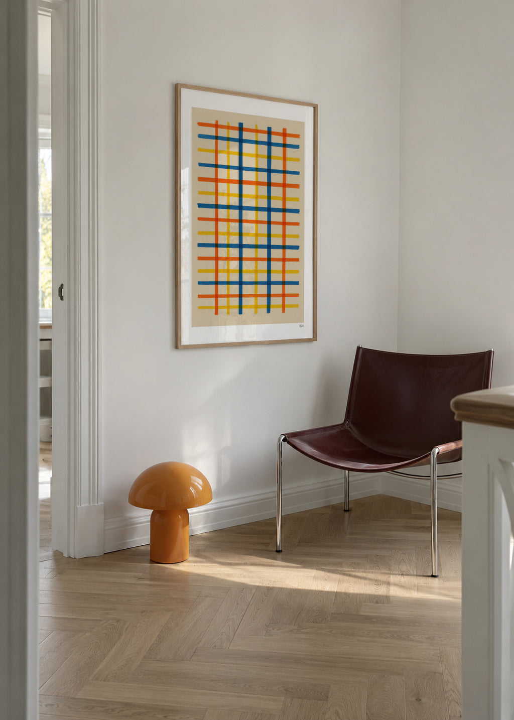 Summer Grid - Framed poster in an interior