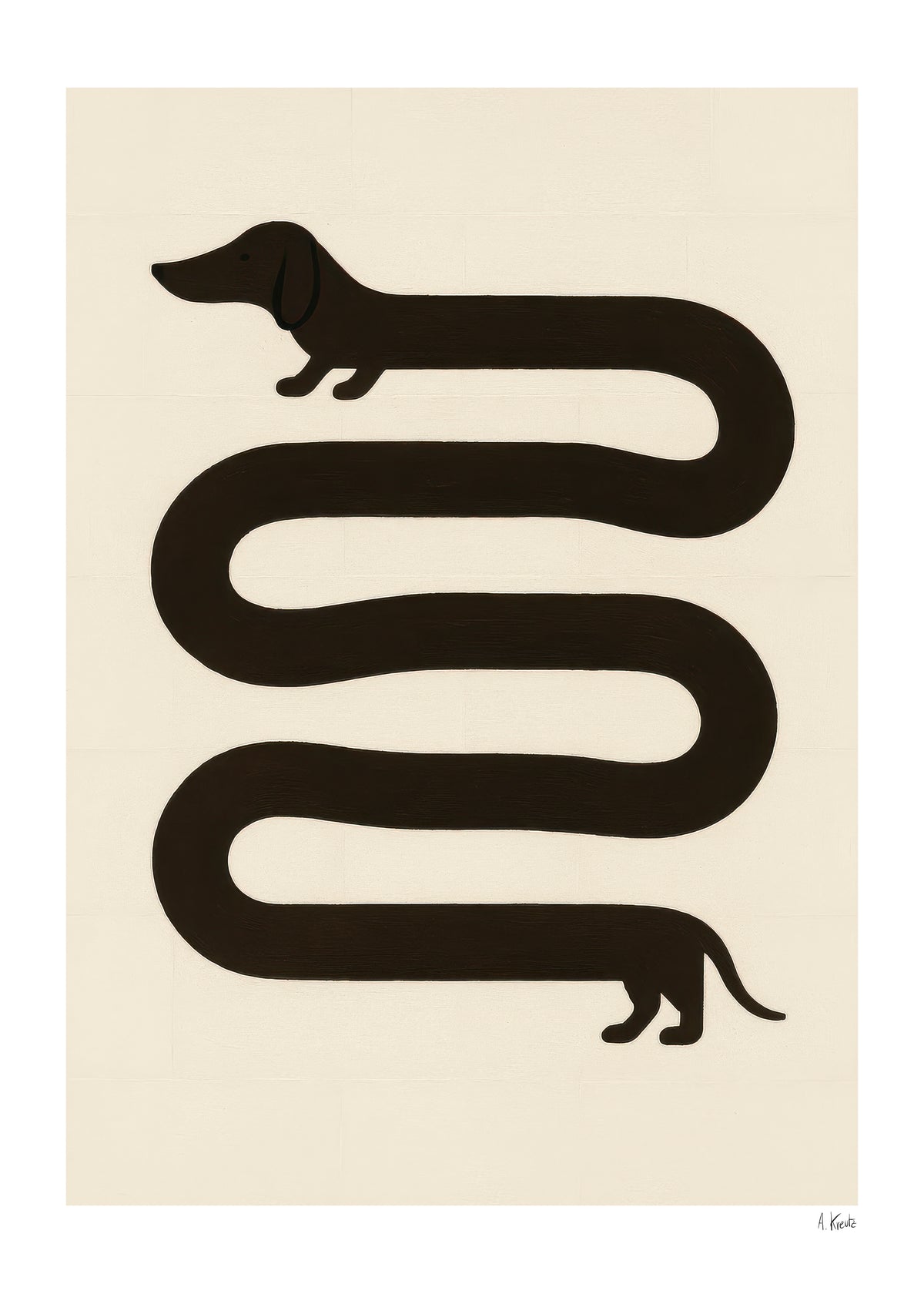 Long Dog - Unframed art print