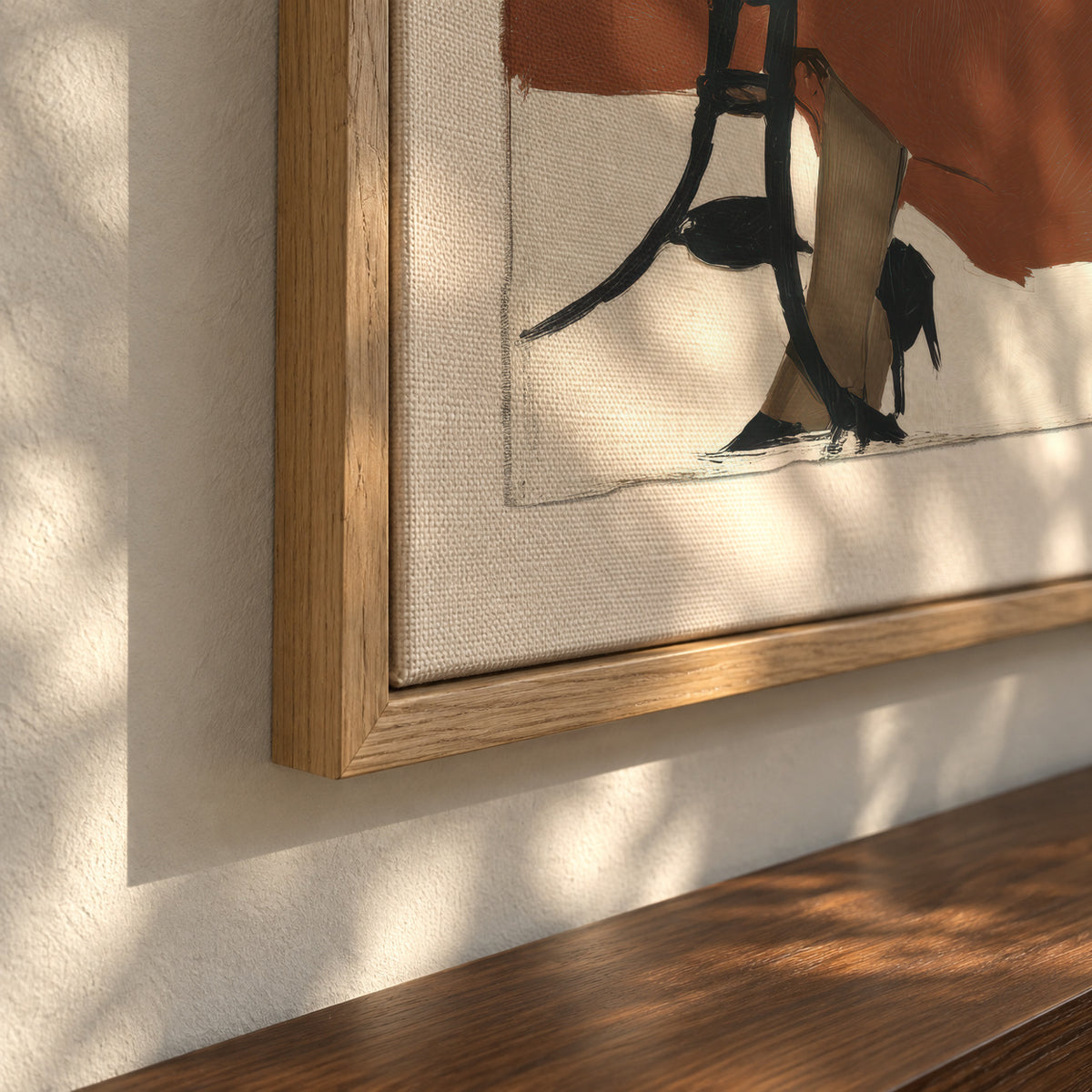 Terrace Wine - Framed canvas detail