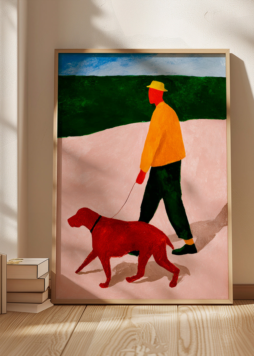 Cuadro paseo con perro rojo – Product3