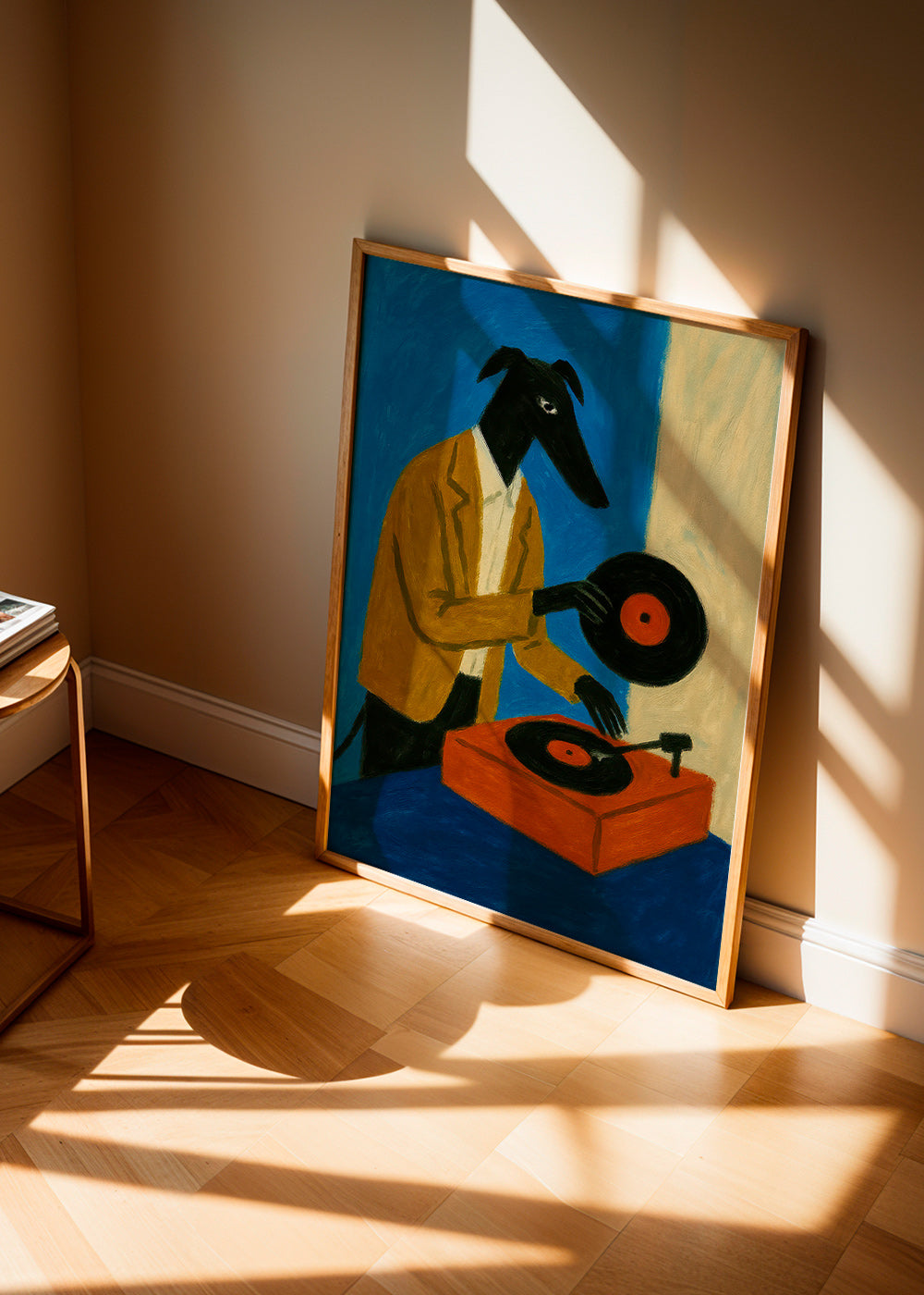 Ilustración de DJ perro con vinilo – Product1
