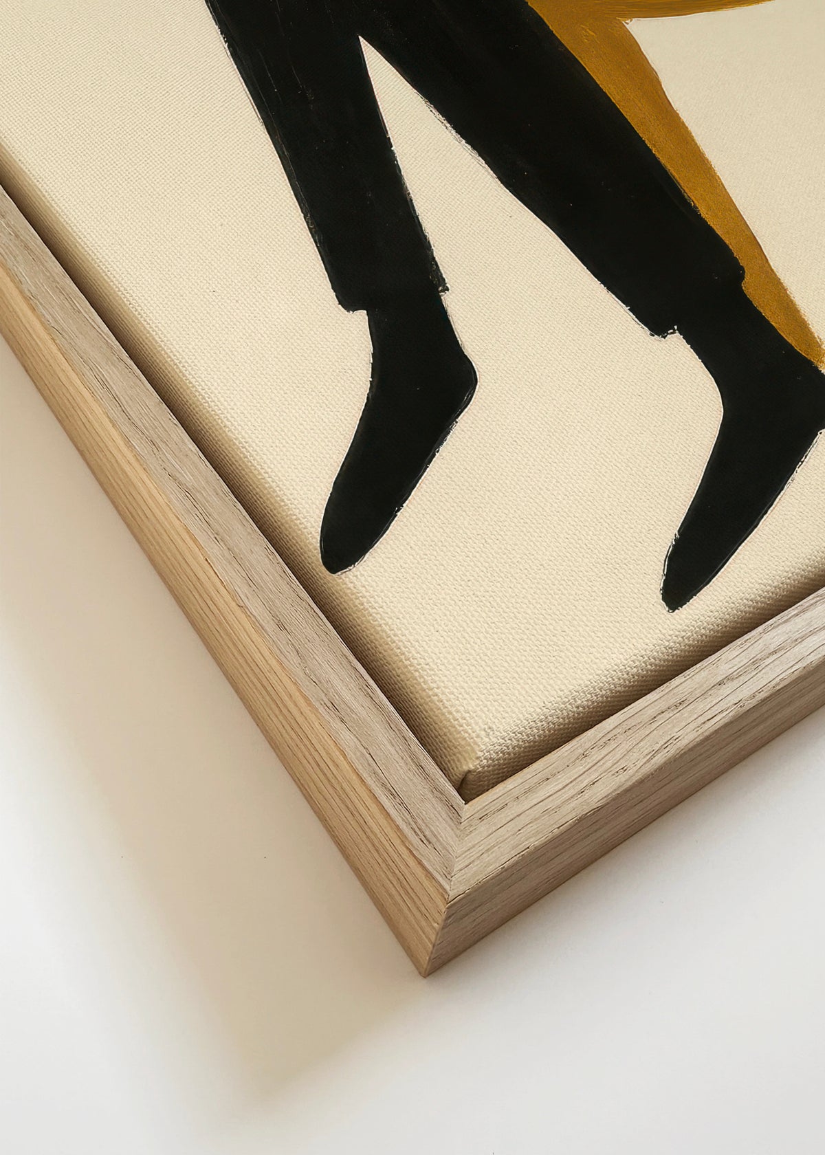 Green Turtleneck - Framed canvas detail