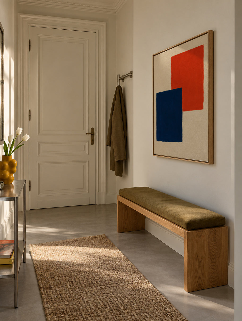 Midnight Overlap - Framed canvas in an interior