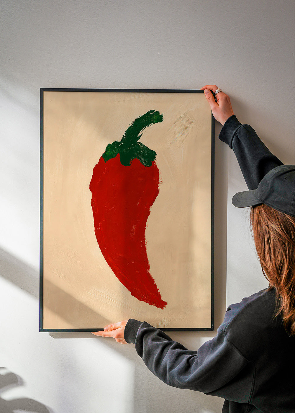 Cuadro de cocina chile rojo pintado – Product2