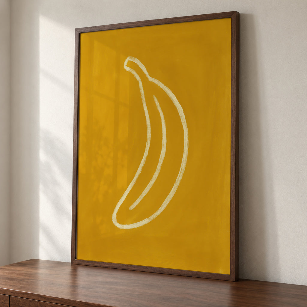 Yellow Outline - Framed poster detail