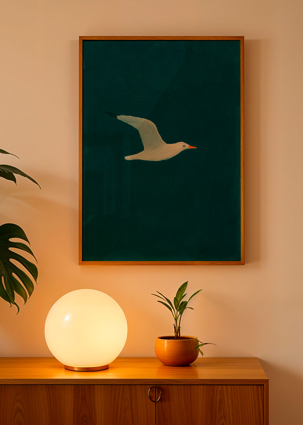 Cuadro gaviota en vuelo sobre mar profundo – Product3