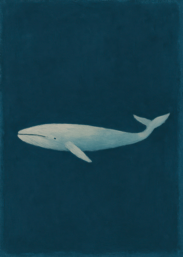 Cuadro ballena azul profundo