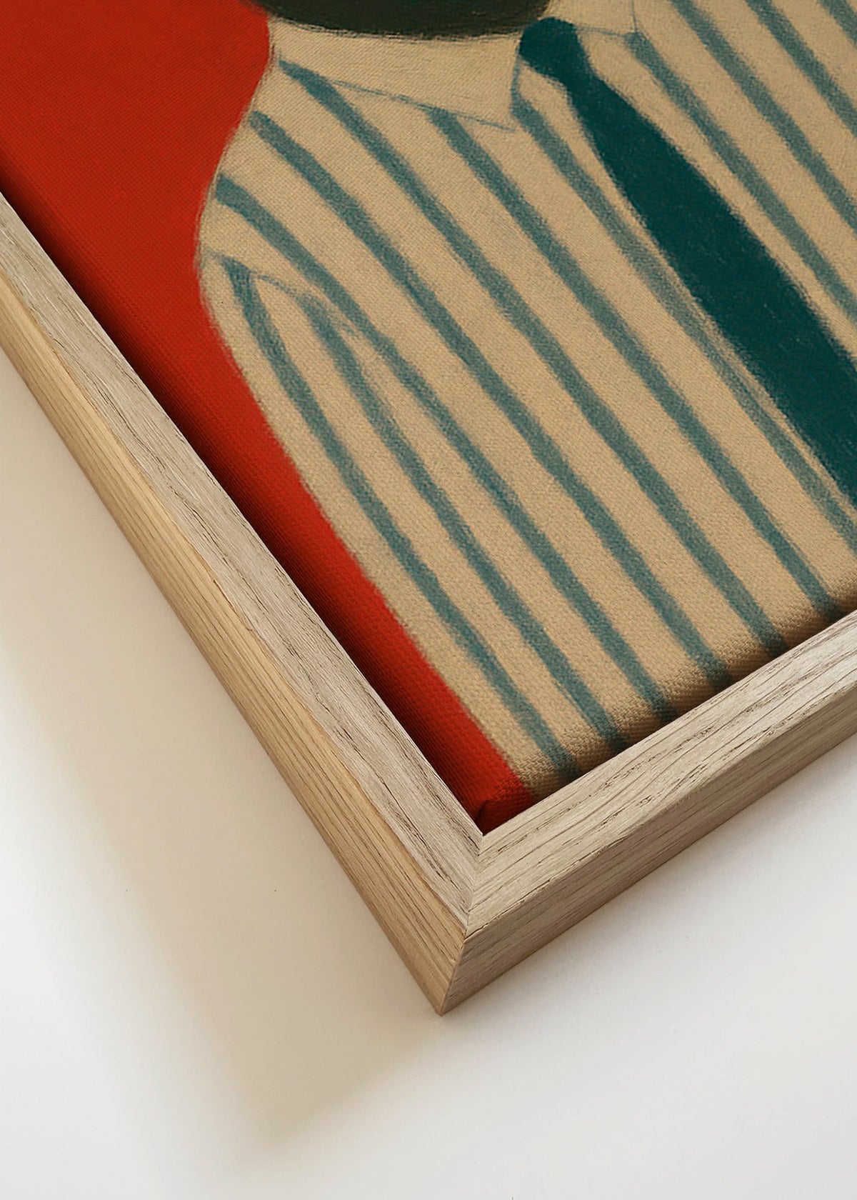 Cuadro mono con corbata rayada – Canvas detail