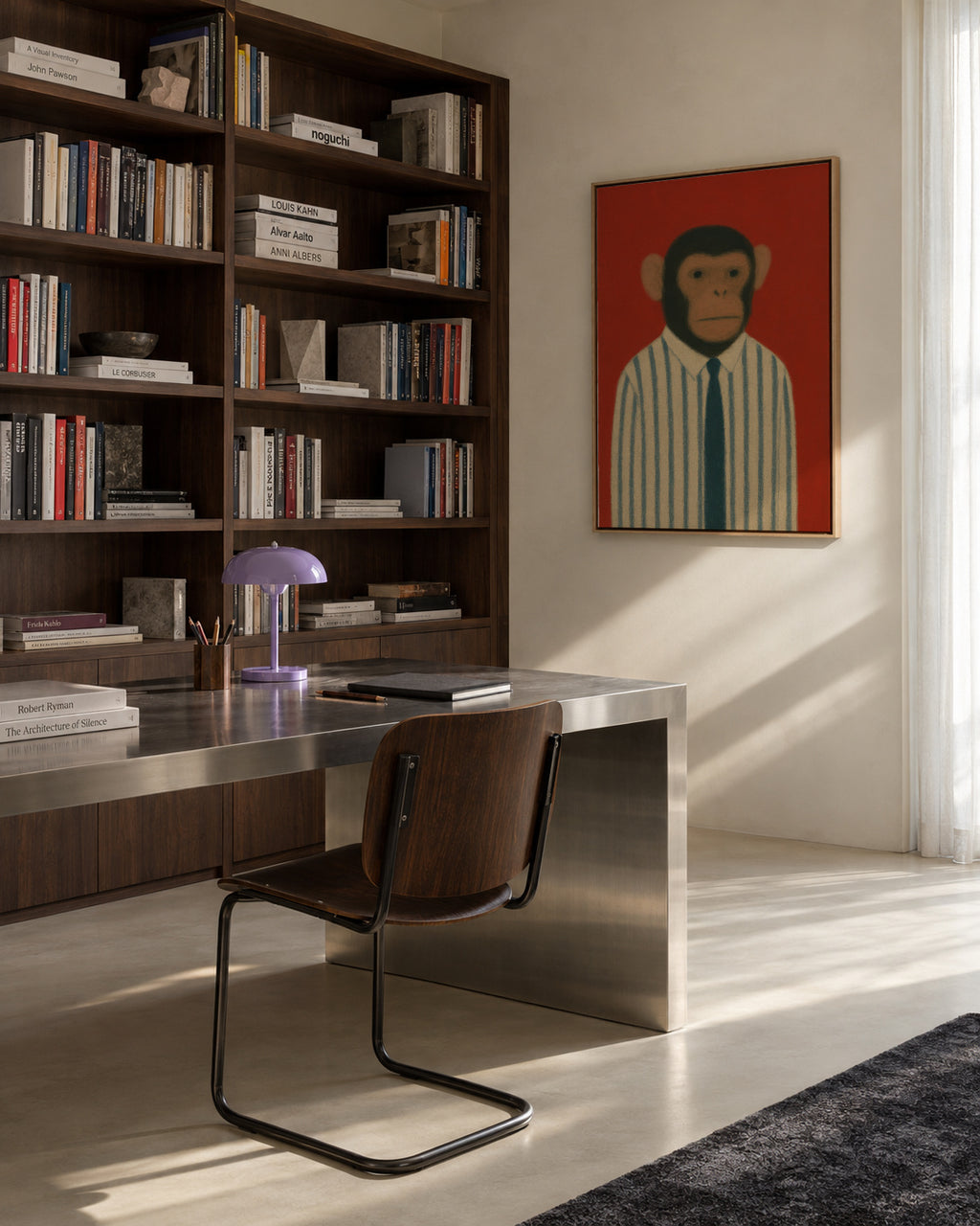 Professional Primate I - Framed canvas in an interior