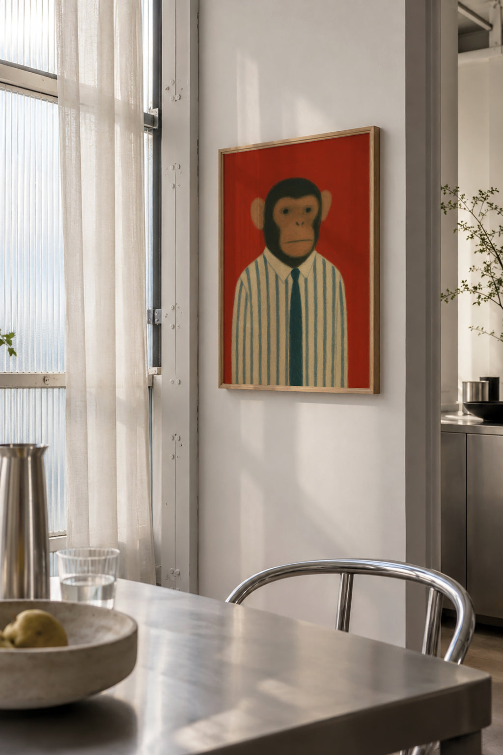 Professional Primate I - Framed poster in an interior