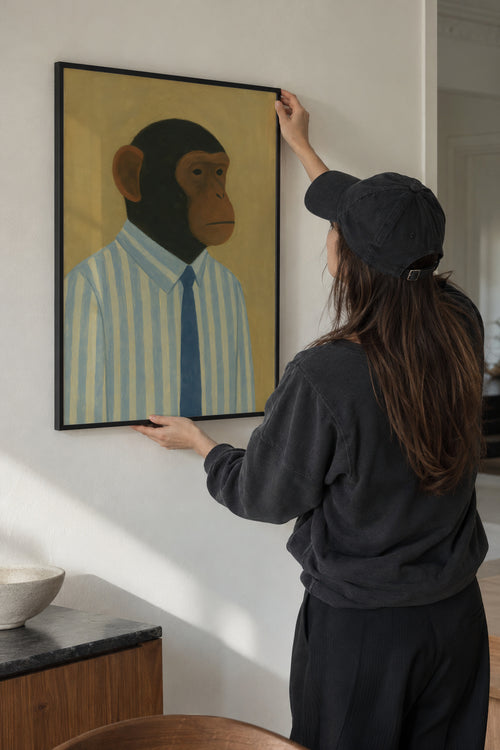Professional Primate II - Framed poster in an interior