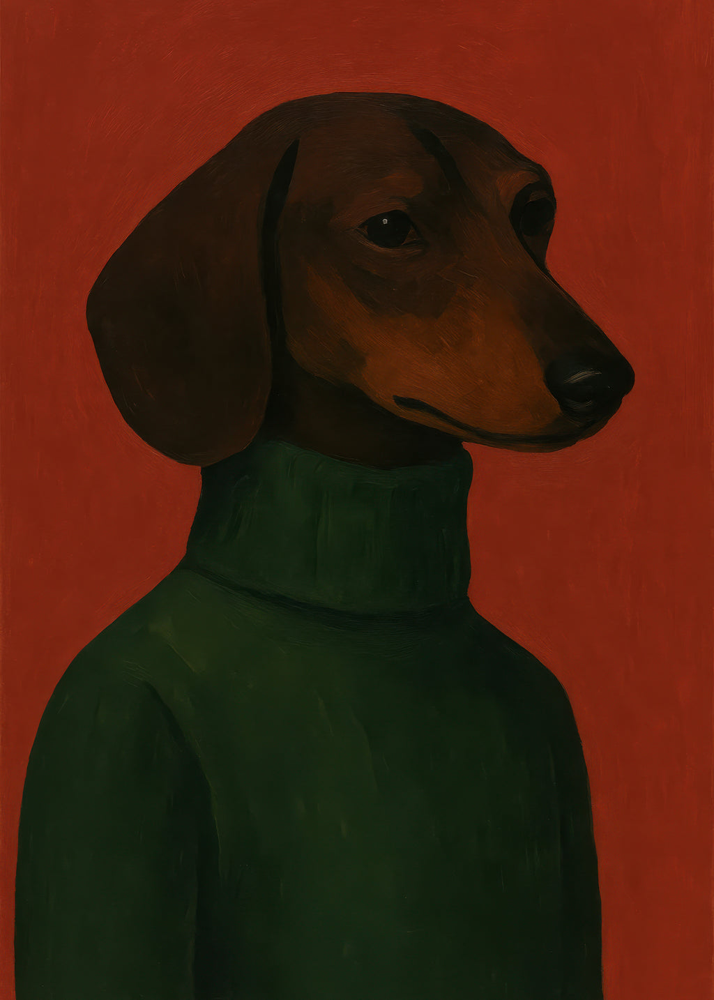 Dark Emerald Portrait - Unframed art print