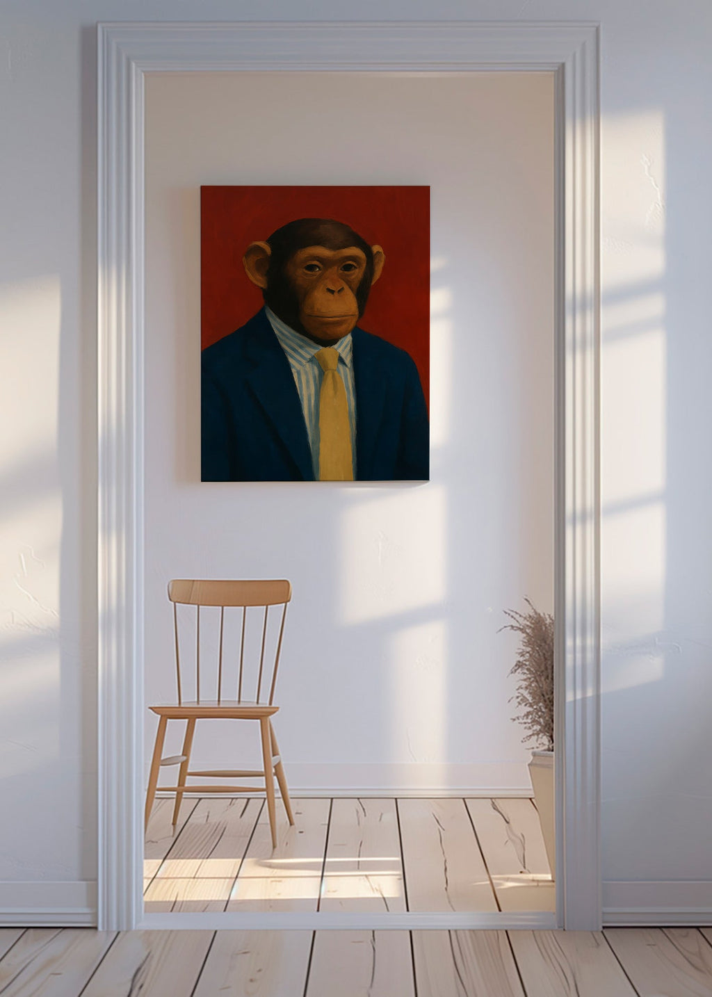 Cuadro chimpancé con traje y corbata – Canvas