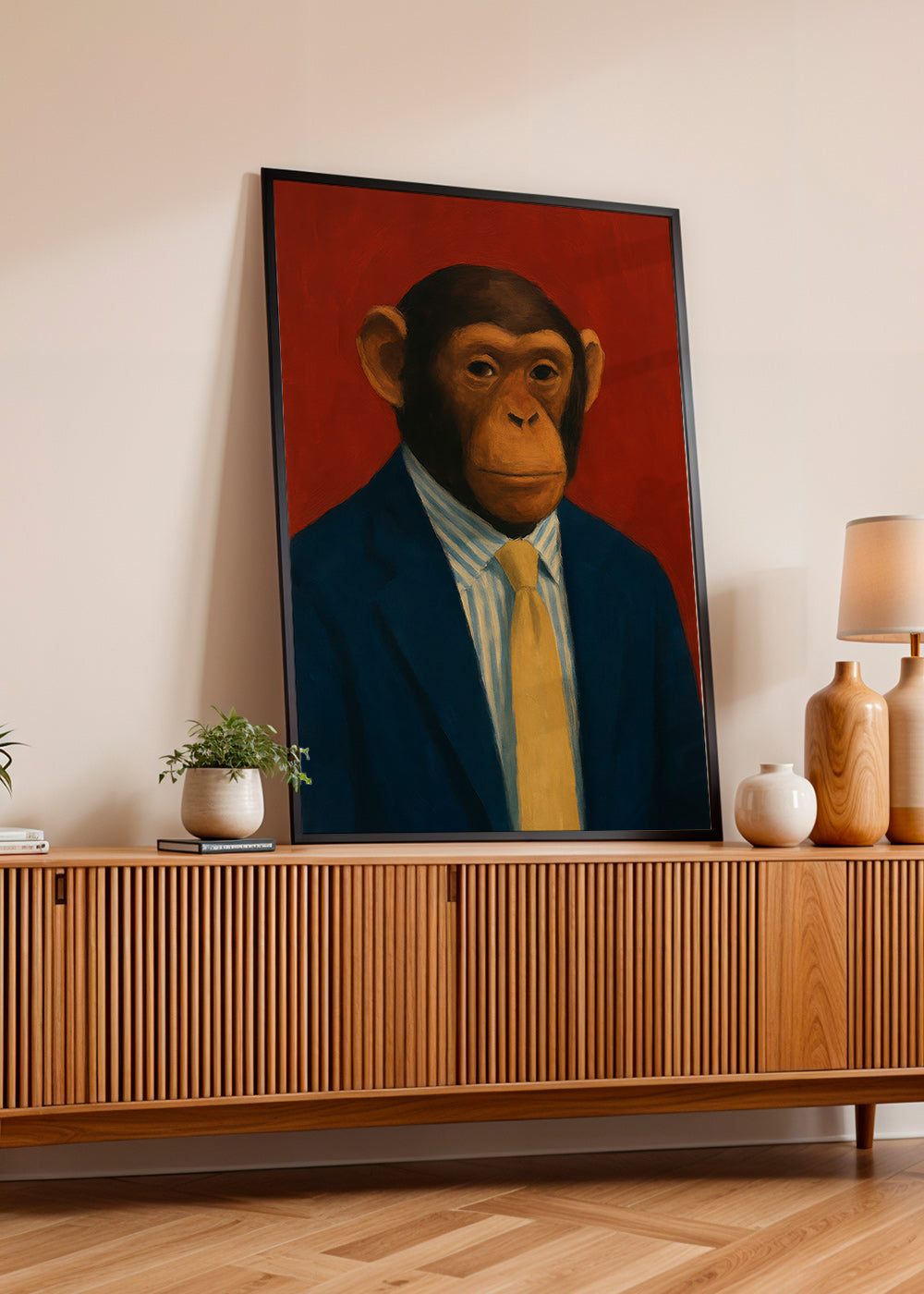 Cuadro chimpancé con traje y corbata – Product2