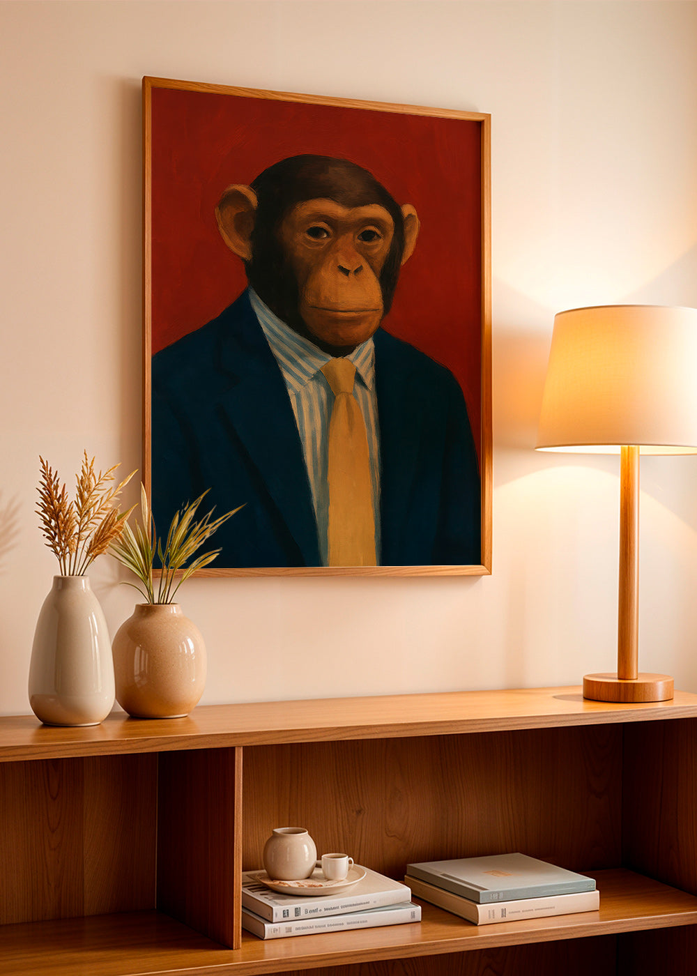 Cuadro chimpancé con traje y corbata – Product3