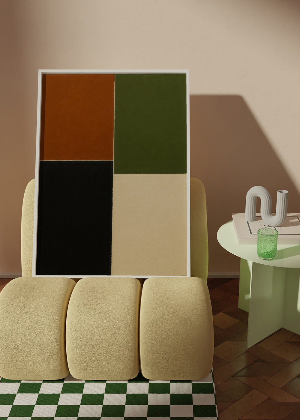 Field Composition I - Framed poster in an interior