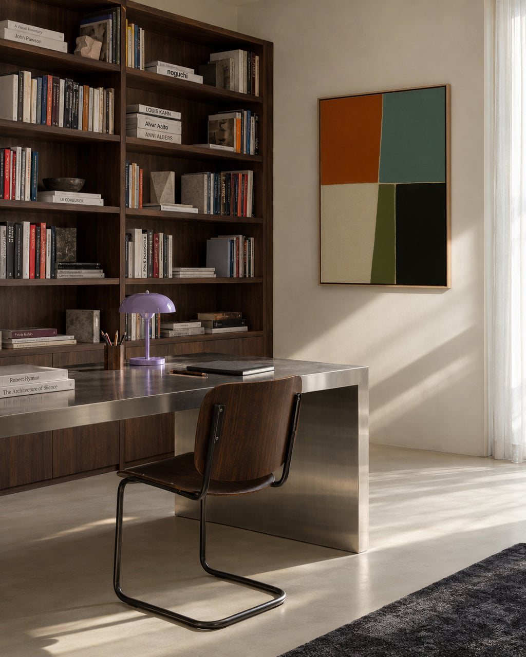 Field Composition IV - Framed canvas in an interior
