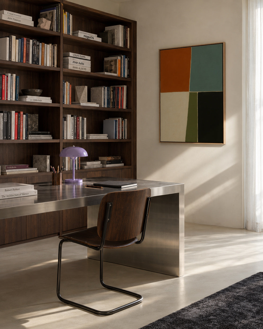 Field Composition IV - Framed canvas in an interior