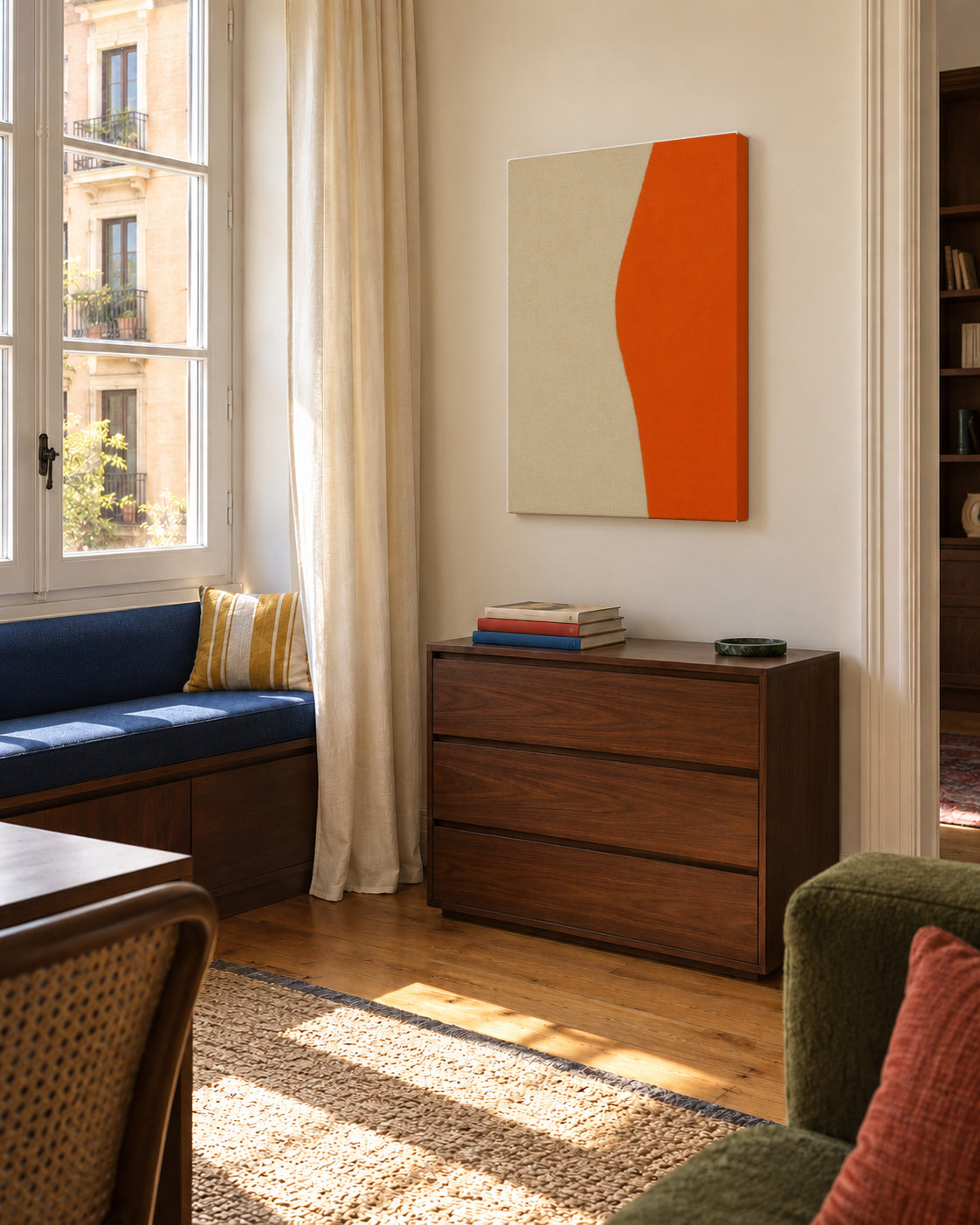 Solar Edge III - Unframed canvas in an interior
