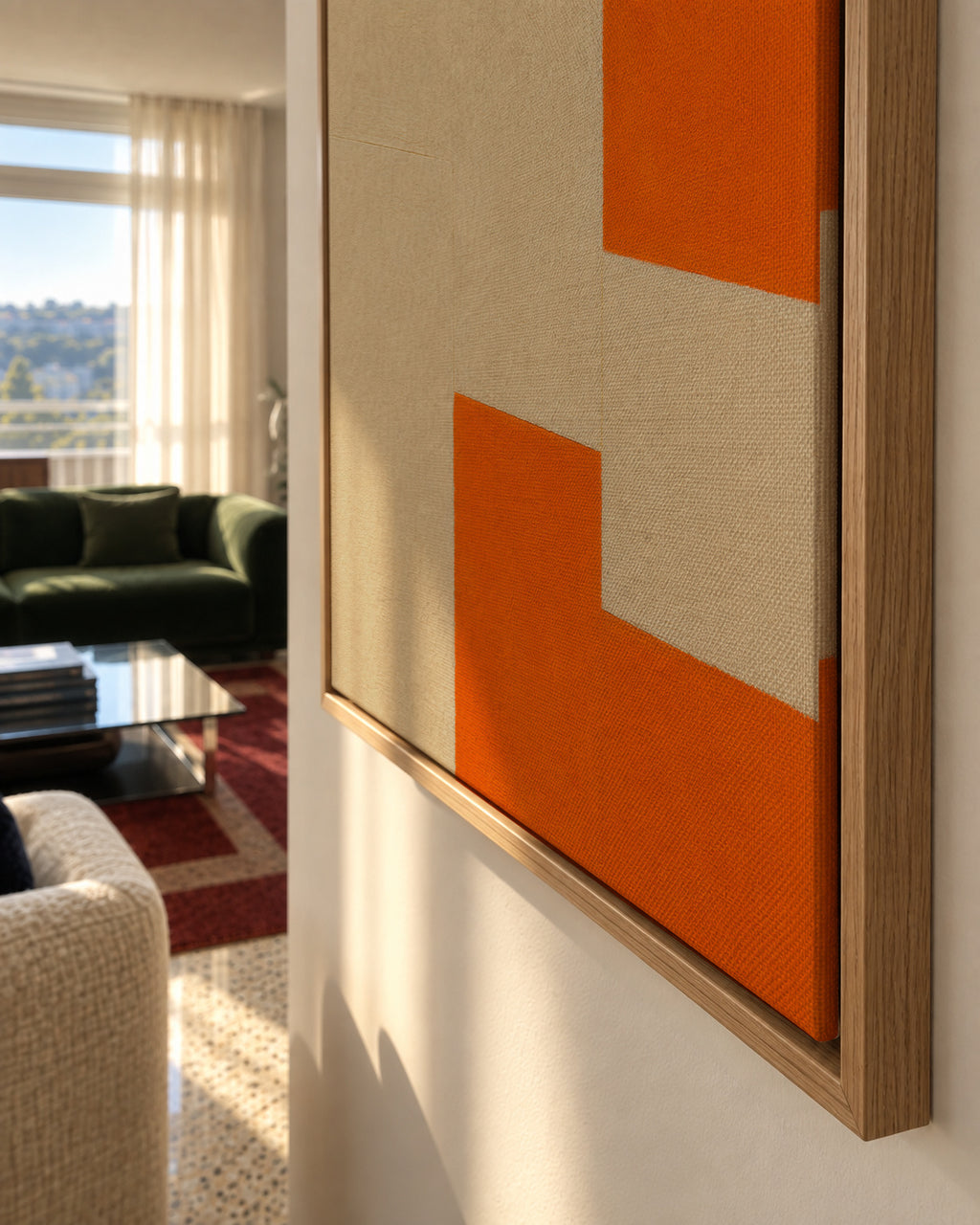 Terracotta Steps I - Framed canvas detail