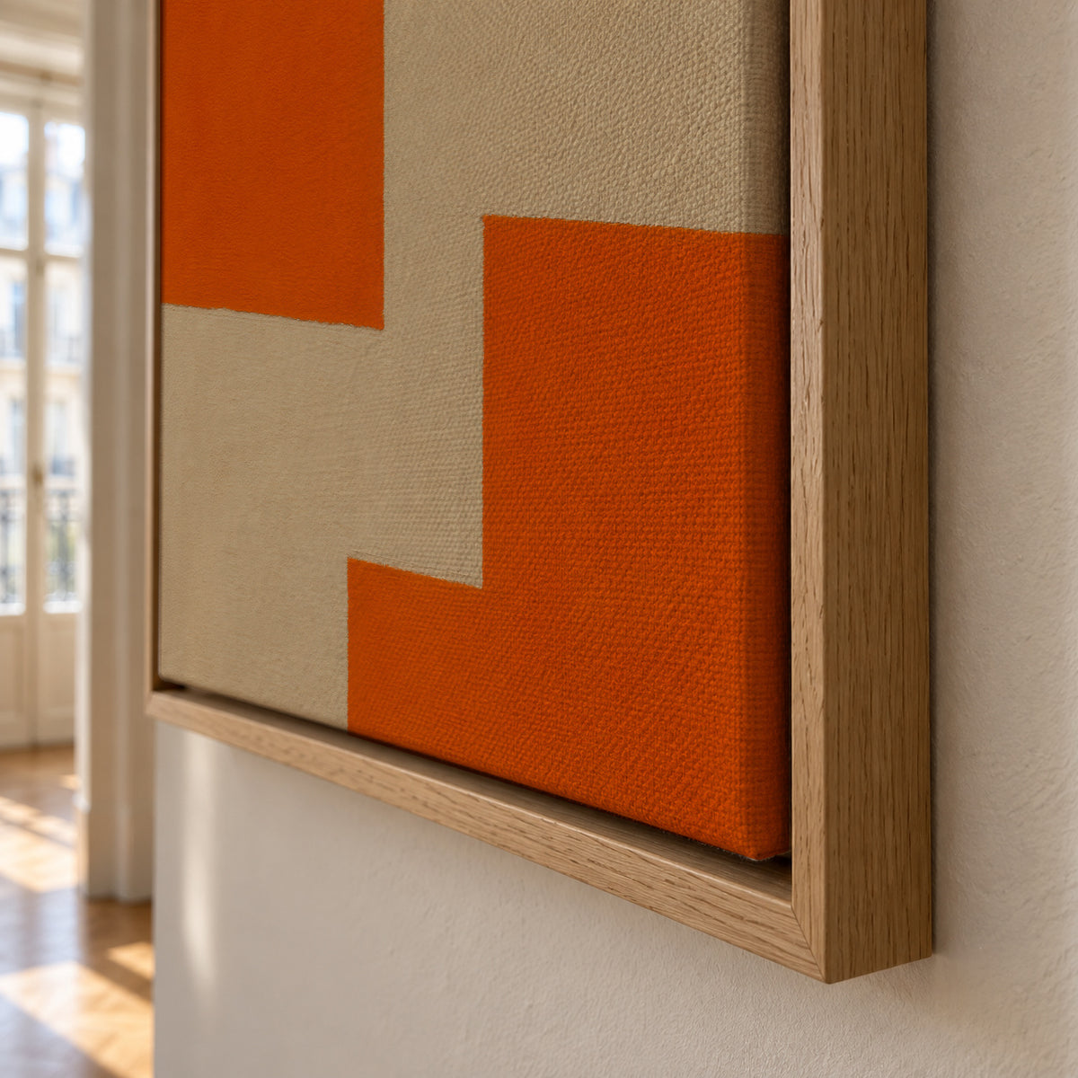Terracotta Steps II - Framed canvas detail