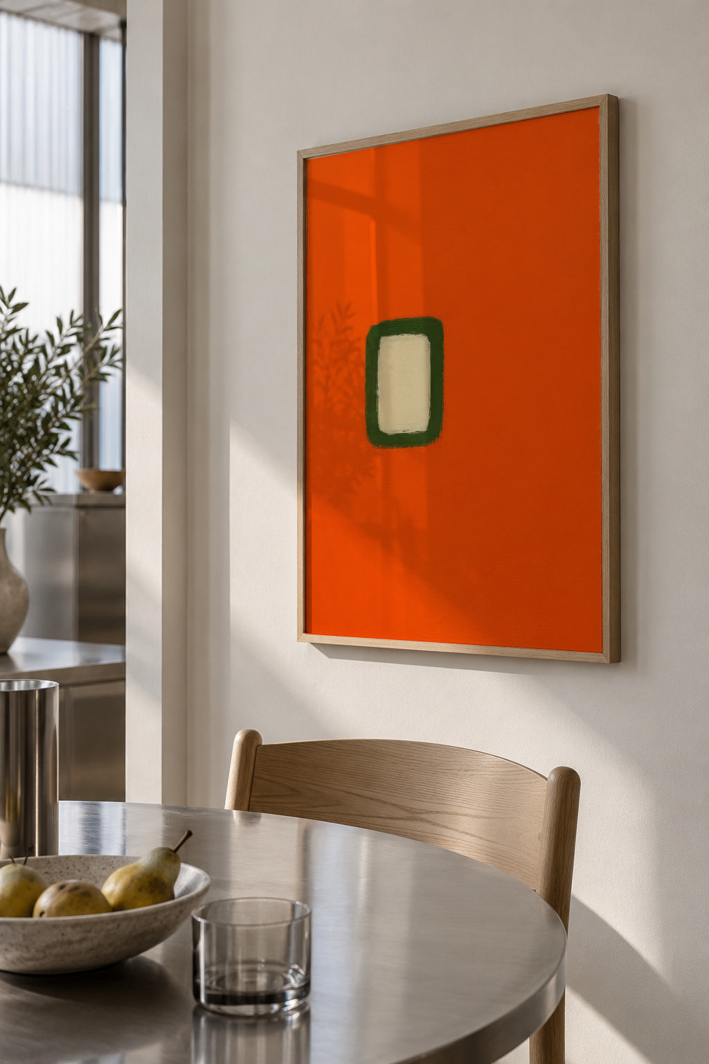 Glowing Core - Framed poster in an interior