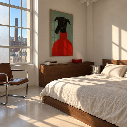 Crimson Portrait - Poster en ambiente