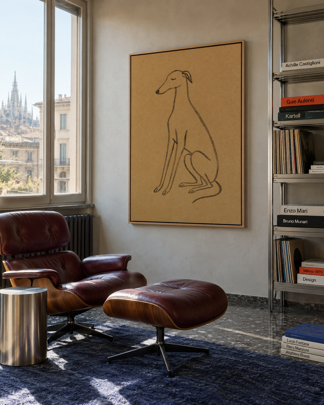Quiet Silhouette - Framed canvas in an interior