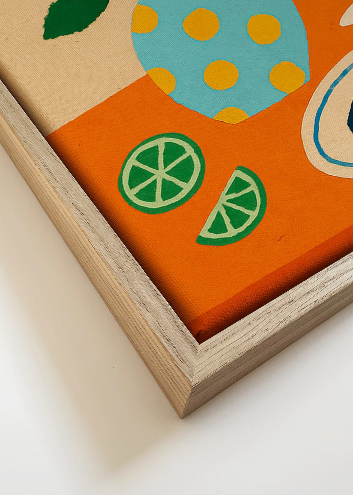 Cuadro de cocina con flores y aperitivo – Canvas detail