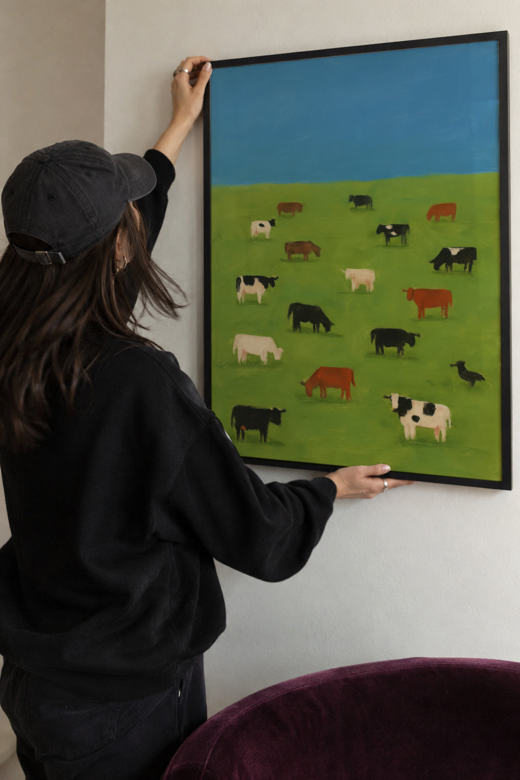 Grazing Field - Framed poster detail