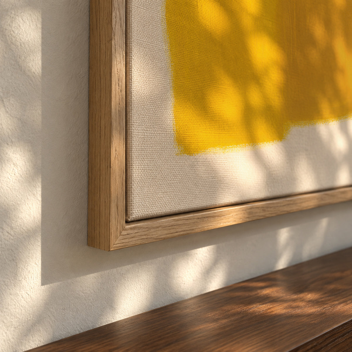 Yellow Structure - Framed canvas detail