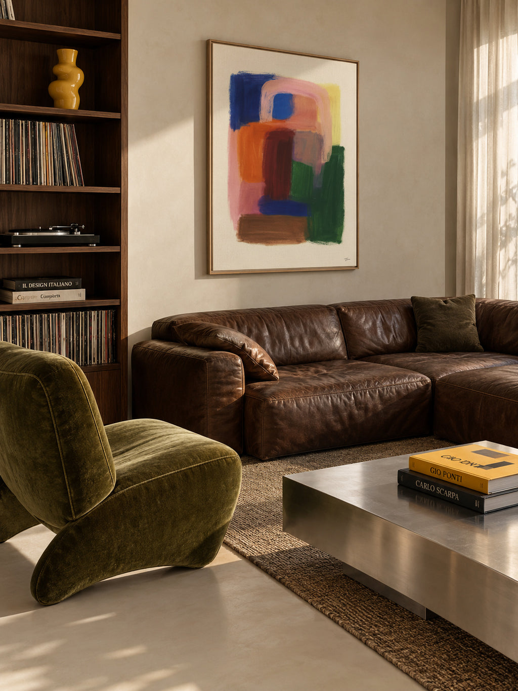 Abstract Portrait - Framed canvas in an interior