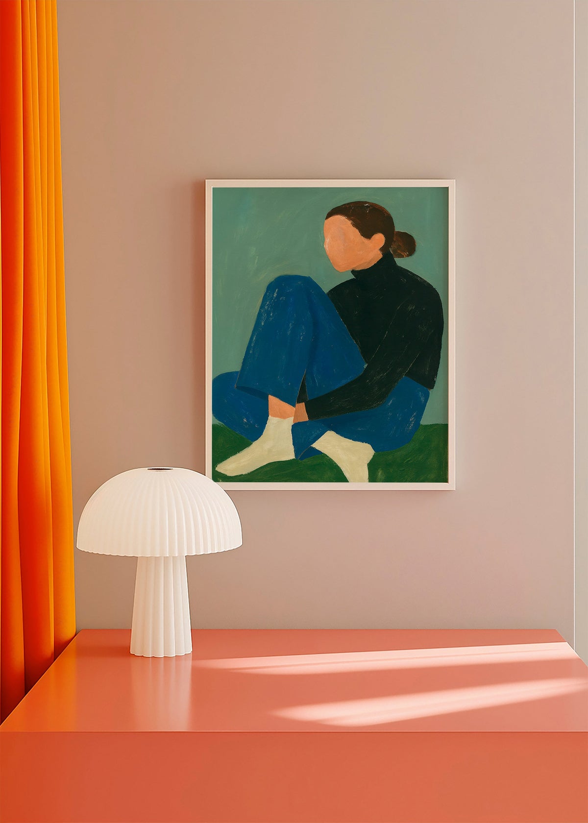 Ilustración de figura sentada minimalista – Product1