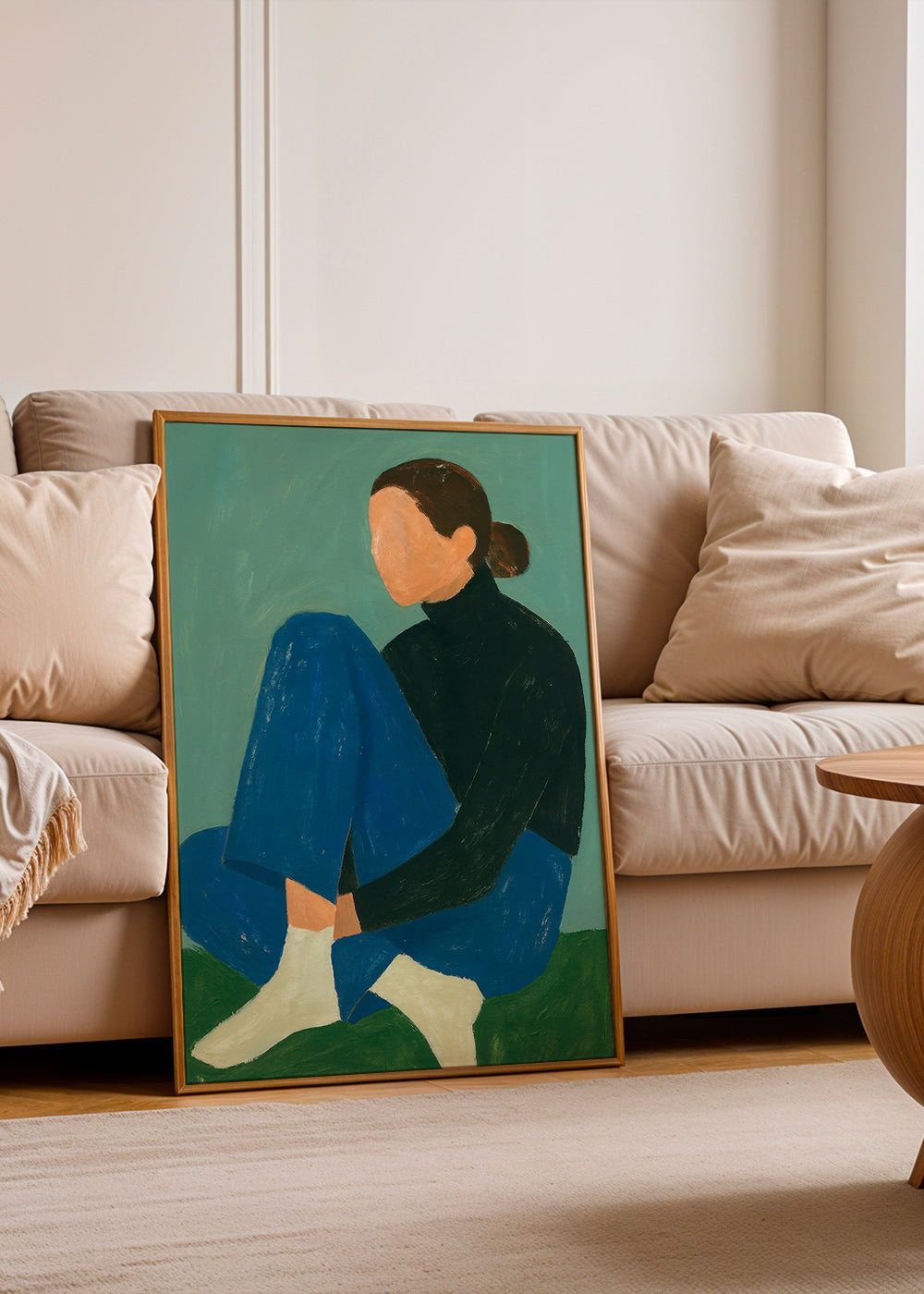 Ilustración de figura sentada minimalista – Product3