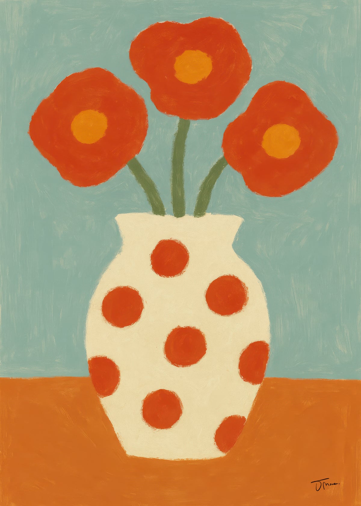 Red Polka Dots - Unframed art print